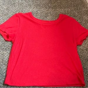 Red Cropped Tshirt